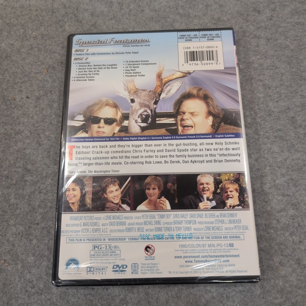 Tommy Boy Holy Schnike Edition DVD 2-Disc Widescreen Chris Farley David Spade - Picture 2 of 2